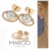gold plated earrings with exclusive cubic zirconia